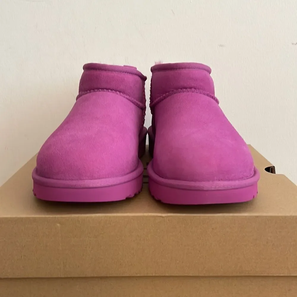 UGG Classic Ultra Mini Booties Mangosteen USA Women Size 9/UK 7/EU 40
